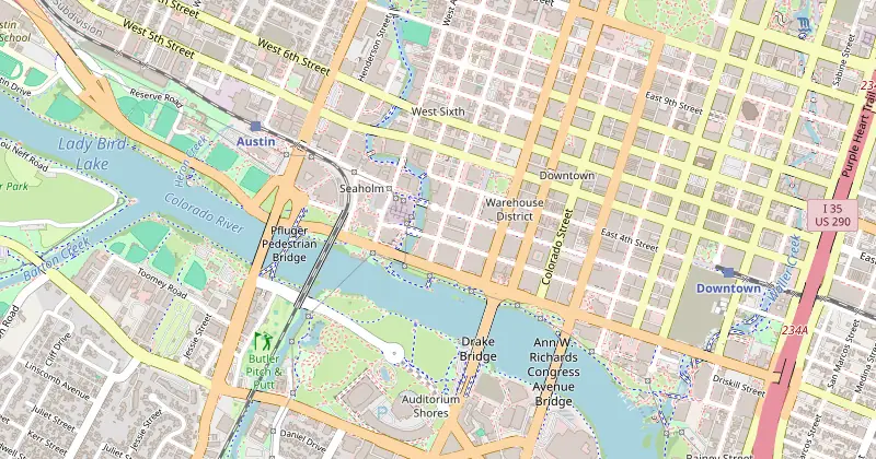 Mapa de Austin Proper Hotel, a Member of Design Hotels con los hoteles cercanos