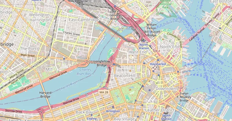 Mapa de The Liberty, a Marriott Luxury Collection Hotel, Boston con los hoteles cercanos